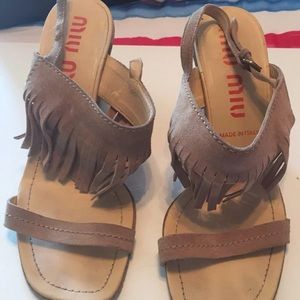 Miu Miu fringe heels